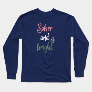 Sober & Bright, Girly Merry Christmas Long Sleeve T-Shirt